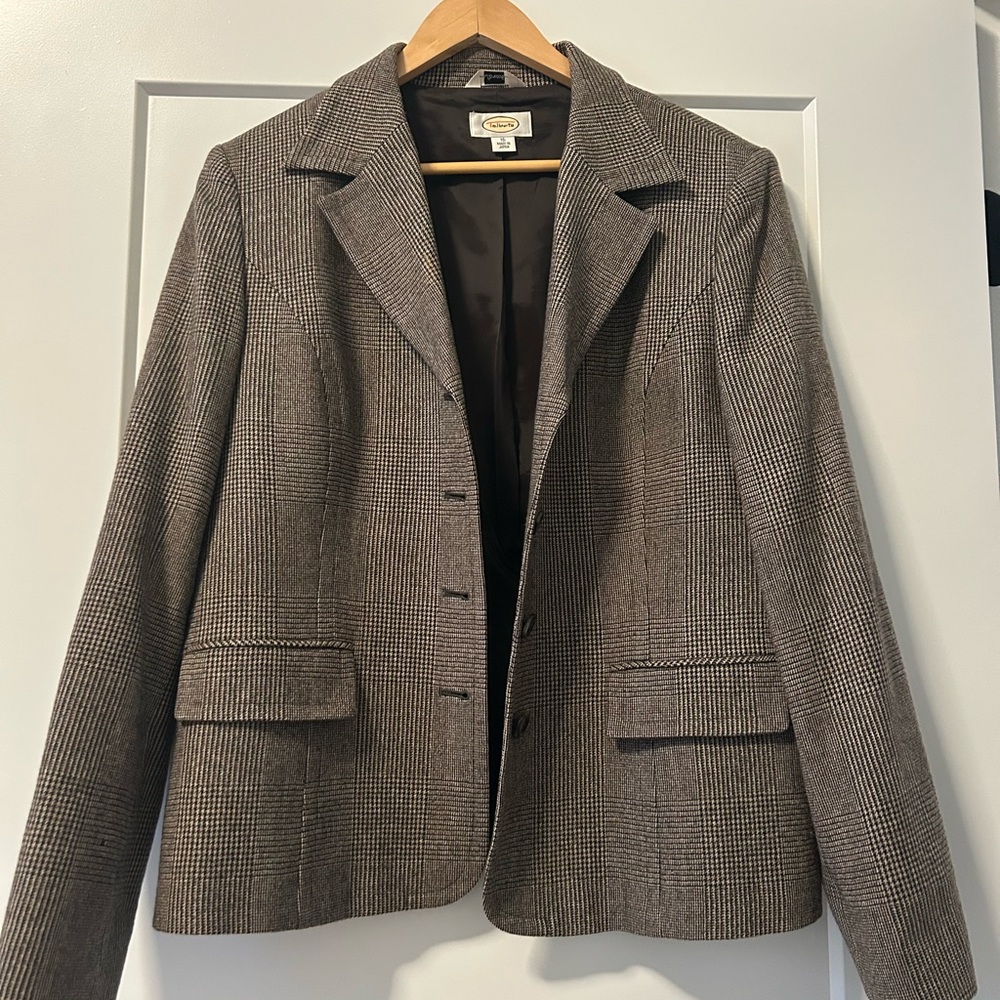 Talbot’s wool Women's Plaid Blazer